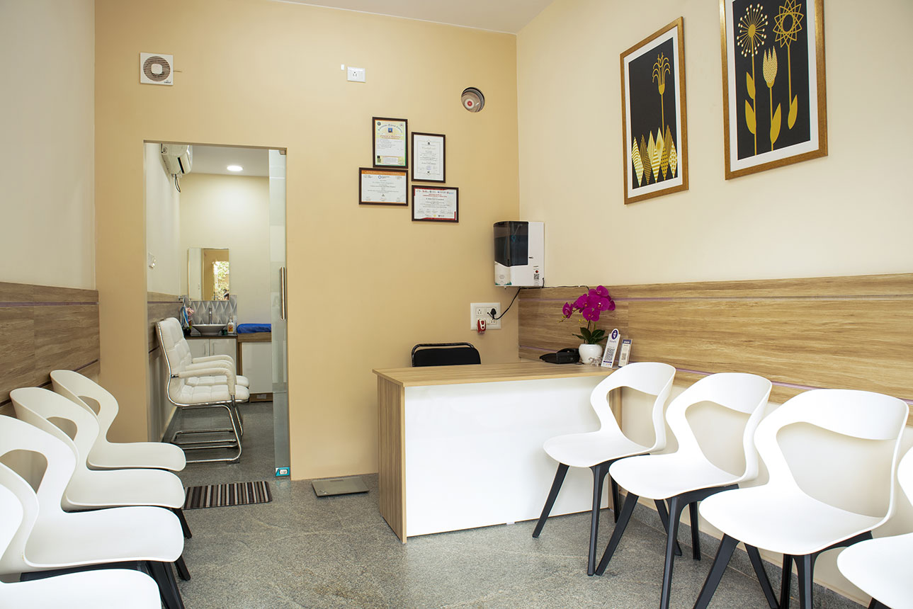 Aditya Clinic waiting and reception area